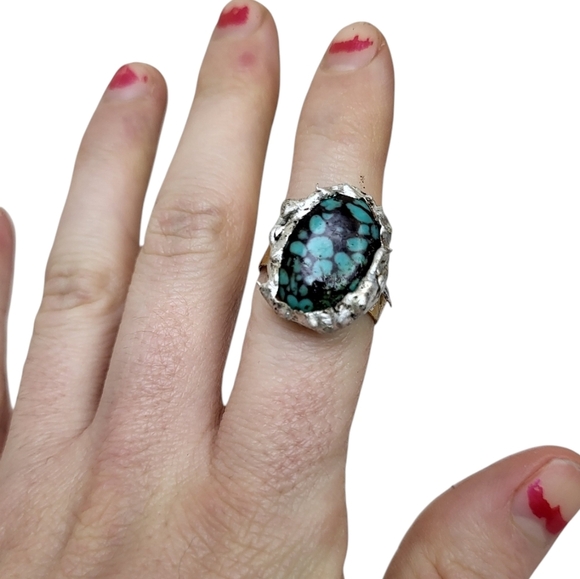 18K Semi-Precious Turquoise Ring - Picture 10 of 10